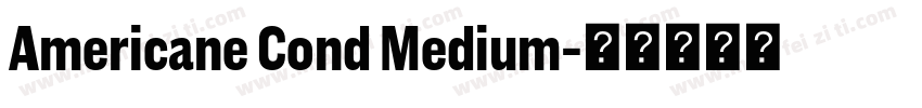 Americane Cond Medium字体转换